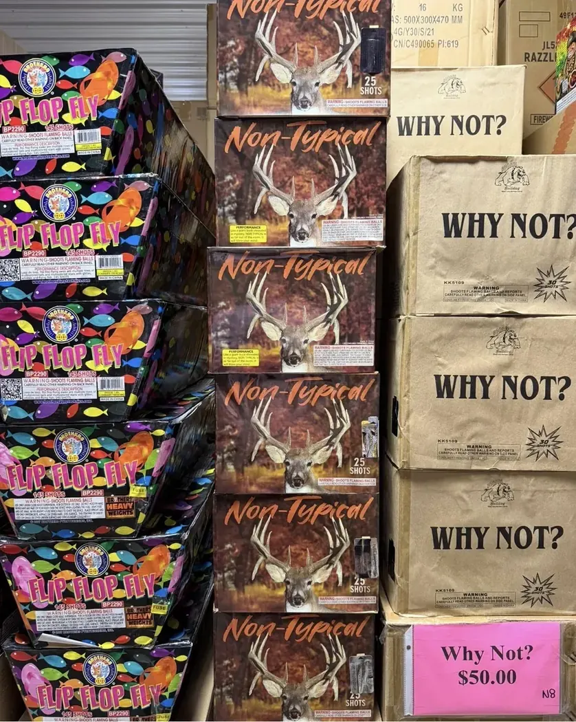 Fireworks assortment display